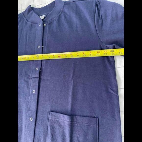 Womens Fleece Jacket Snap Front Cardigan Sweatshirt for Women XL navy blue - Picture 8 of 9